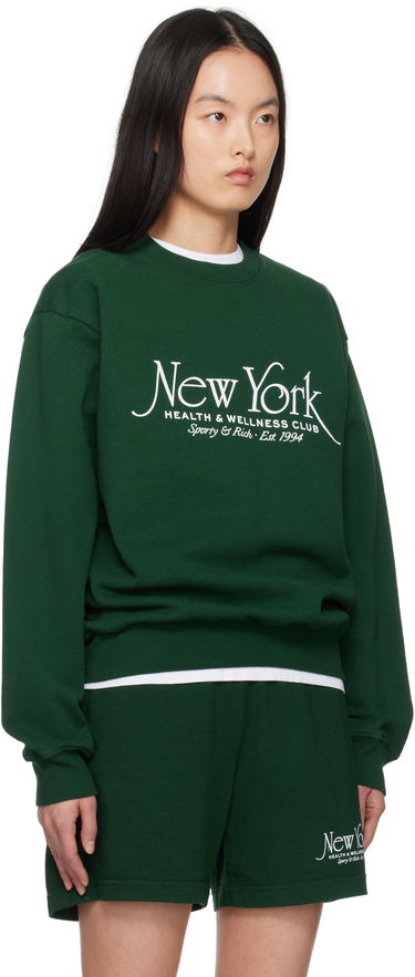 Sveter Sporty & Rich Sporty & Rich NY94 Crewneck Sweatshirt Zelené | ST071606034GR10, 4