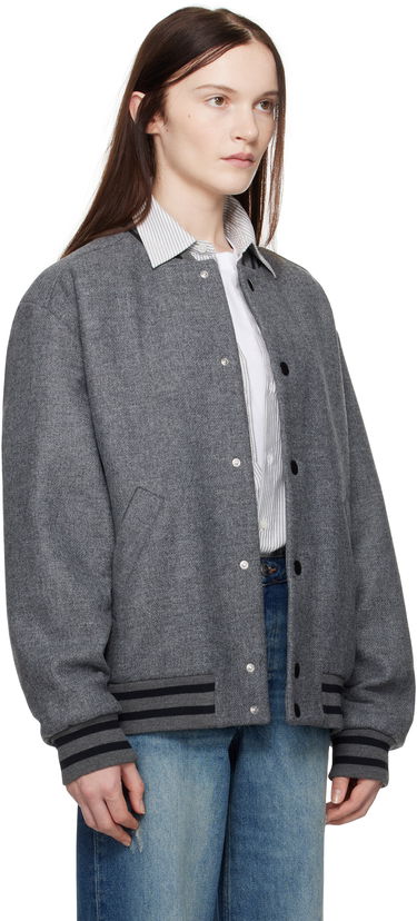 Bomber bunda A.P.C. Wool Bomber Jacket Šedá | WVBEB-M02974, 1