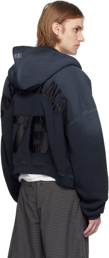 Mikina ERL ERL Varsity Oversized Zip-Up Hoodie Navy | ERL10T033, 2