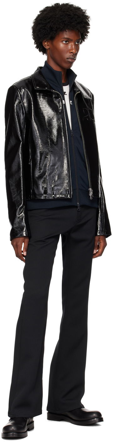 Bunda Courrèges Vinyl Biker Jacket Čierna | 324CBL195VY0014, 3