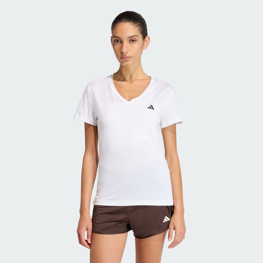 Tričko adidas Performance Workout Essentials V-Neck T-Shirt Biela | KB9595, 0