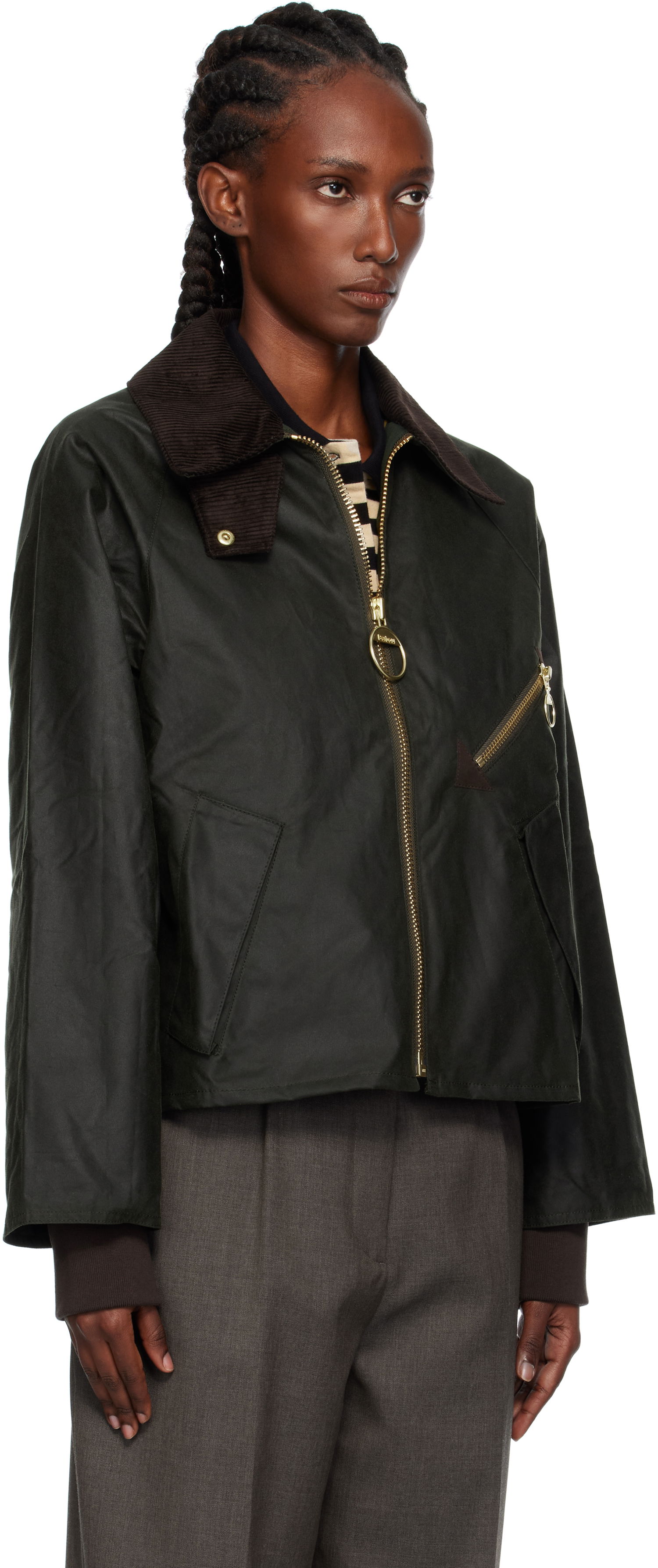 Bunda Barbour Arlene Waxed Jacket Zelené | LWX1482OL52, 1