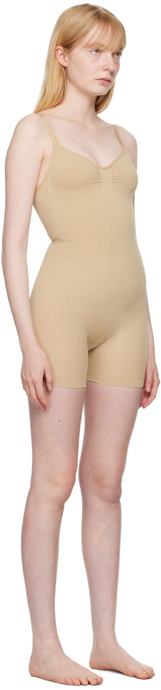 Body SKIMS Seamless Sculpt Mid-Thigh Bodysuit Čierna | BD-MDT-3372, 4
