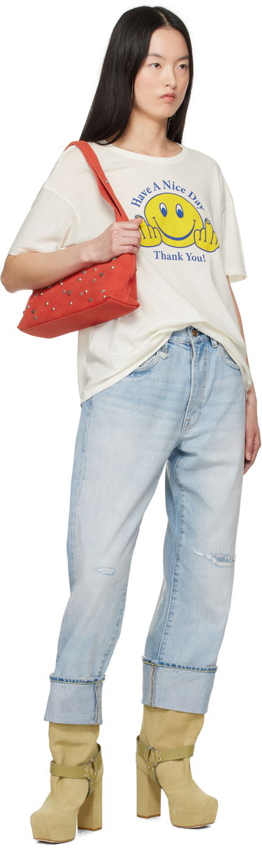 Džínsy R13 R13 Cuffed X-Boyfriend Jeans Modrá | R13WD111-D295C, 3