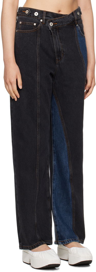 Džínsy Feng Chen Wang Feng Chen Wang Paneled Jeans Modrá | FUF16TR19, 1