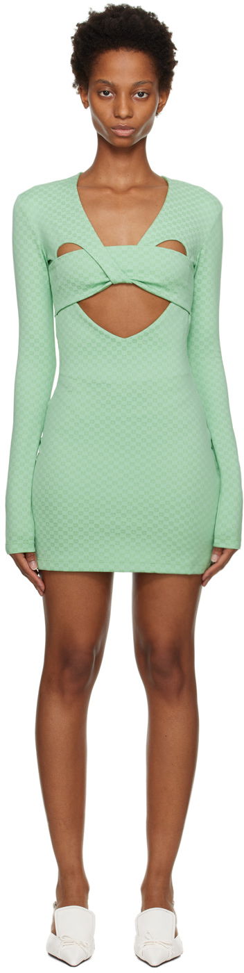 Šaty Ambush Monogram Cutout Minidress Zelené | BWDB026F22JER0015151, 0