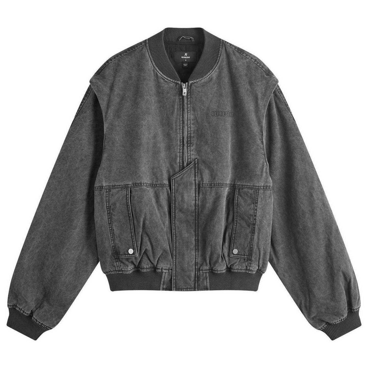 Bomber bunda Represent Clo Inset Sleeve Bomber Jacket Šedá | MLM1034-230, 0