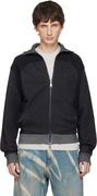Alien Speckled Ribbed-Trim Full-Zip Track Jacket