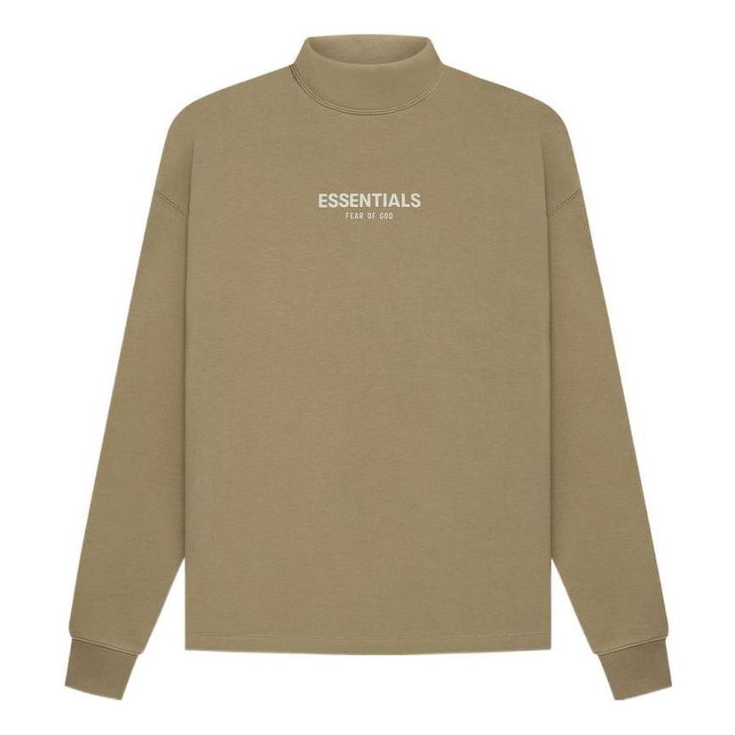 Mikina Fear of God Essentials Relaxed Mockneck Sweatshirt Béžová | FOG-SS22-927