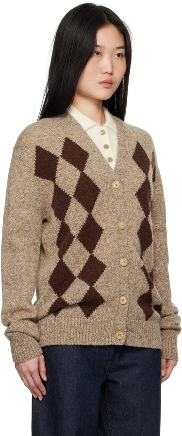 Sveter &Daughter &Daughter Shetland Argyle Cardigan Hnedá | WLR2304, 1