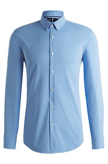 Košeľa BOSS Slim-Fit Performance-Stretch Shirt Modrá | 50539397, 0