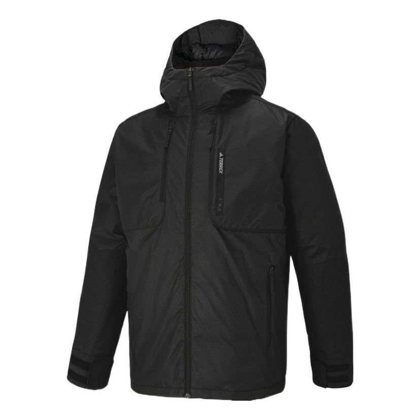 Vetrovka adidas Performance Terrex Fwa Vrst Gdown Hooded Down Feather Jacket Čierna | HE3688