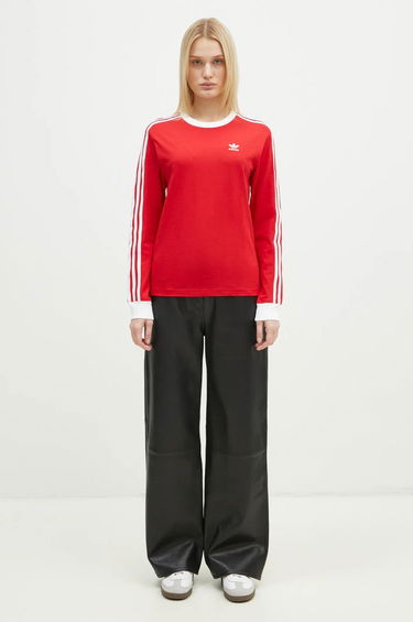 Tričko adidas Originals Adidas Originals Adicolor 3-Stripe Long Sleeve T-Shirt Červená | JC5777, 3