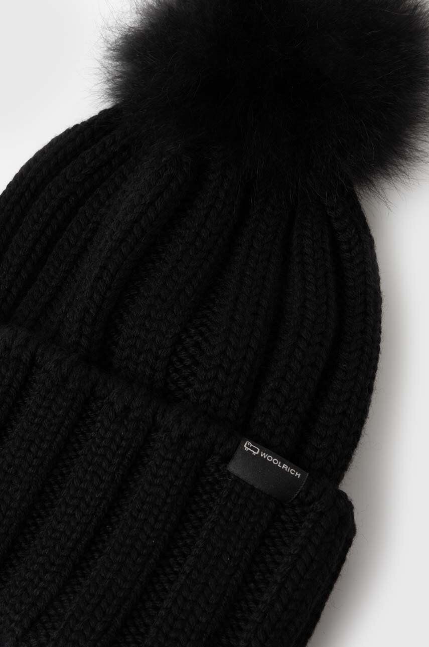 Wool Beanie with Pom-Pom