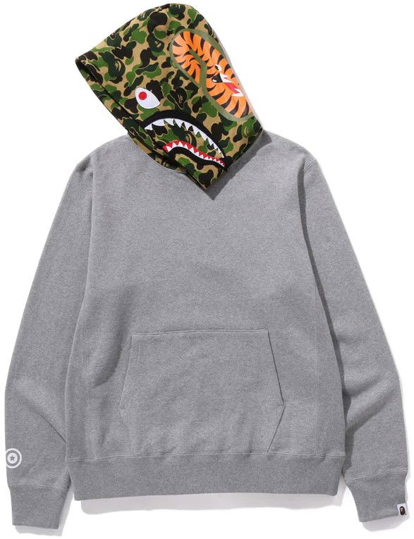 Mikina BAPE Bape ABC Camo Shark Pullover Hoodie Šedá | 0ZXSWM114006L-GRY, 1