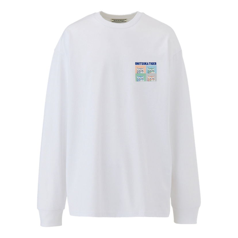 Tričko Onitsuka Tiger Tiger Graphic Long Sleeve T-Shirt Biela | 2183B380-100