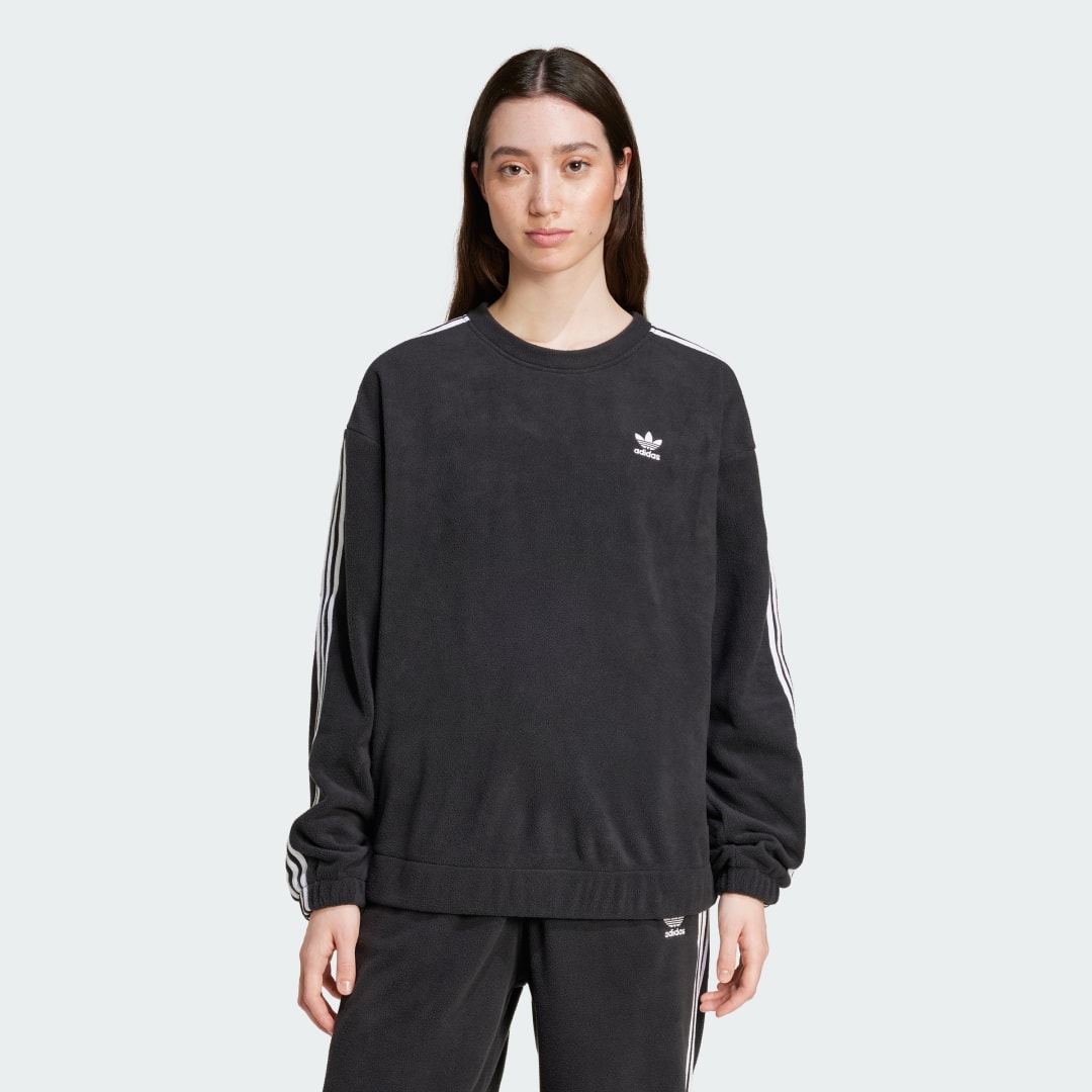 Mikina adidas Performance Fleece Crew Loose Sweatshirt Čierna | IY7271, 0