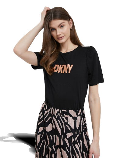 Polo tričko DKNY Gold Foil Tee Čierna | P3AHSOQX