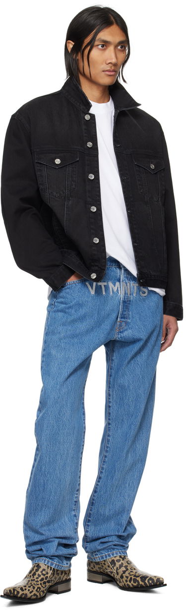 Bunda VETEMENTS VTMNTS Embroidered Denim Jacket Čierna | VL20JA560BW, 3