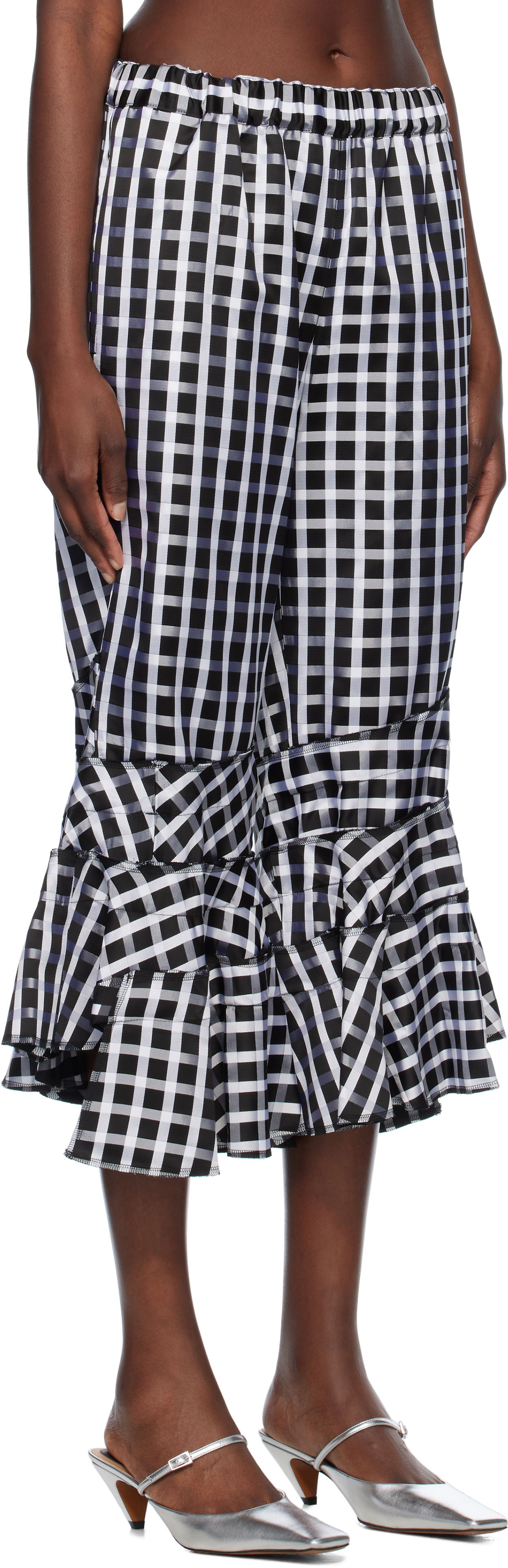 Šortky Comme des Garçons Comme des Garçons Check Ruffle Cropped Trousers Čierna | RO-P010-051-1, 1