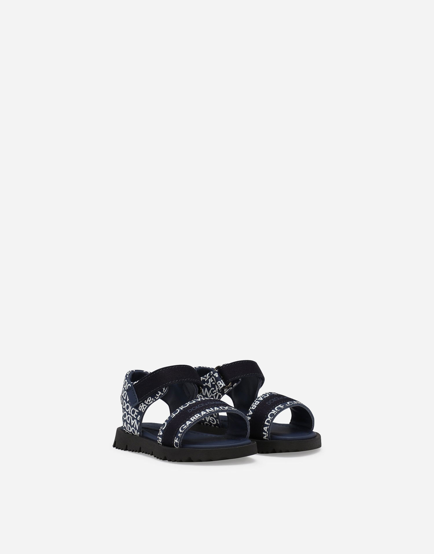Tenisky a topánky Dolce & Gabbana Dolce & Gabbana Printed Calfskin Sandals For First Steps (19-26) Modrá | DL0078AX182HBXCW, 1