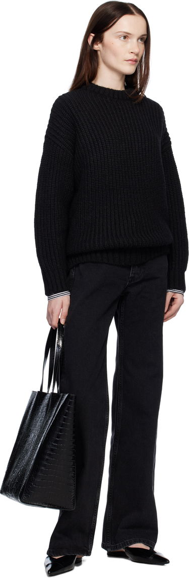 Sveter Anine Bing ANINE BING Sydney Knit Sweater Čierna | A-09-0277-000, 3