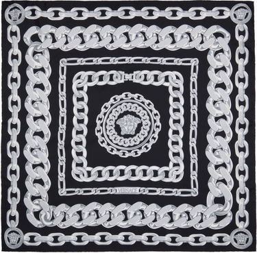 Šál Versace Versace Medusa Chains Large Silk Scarf Čierna | 1001600_1A13762, 0