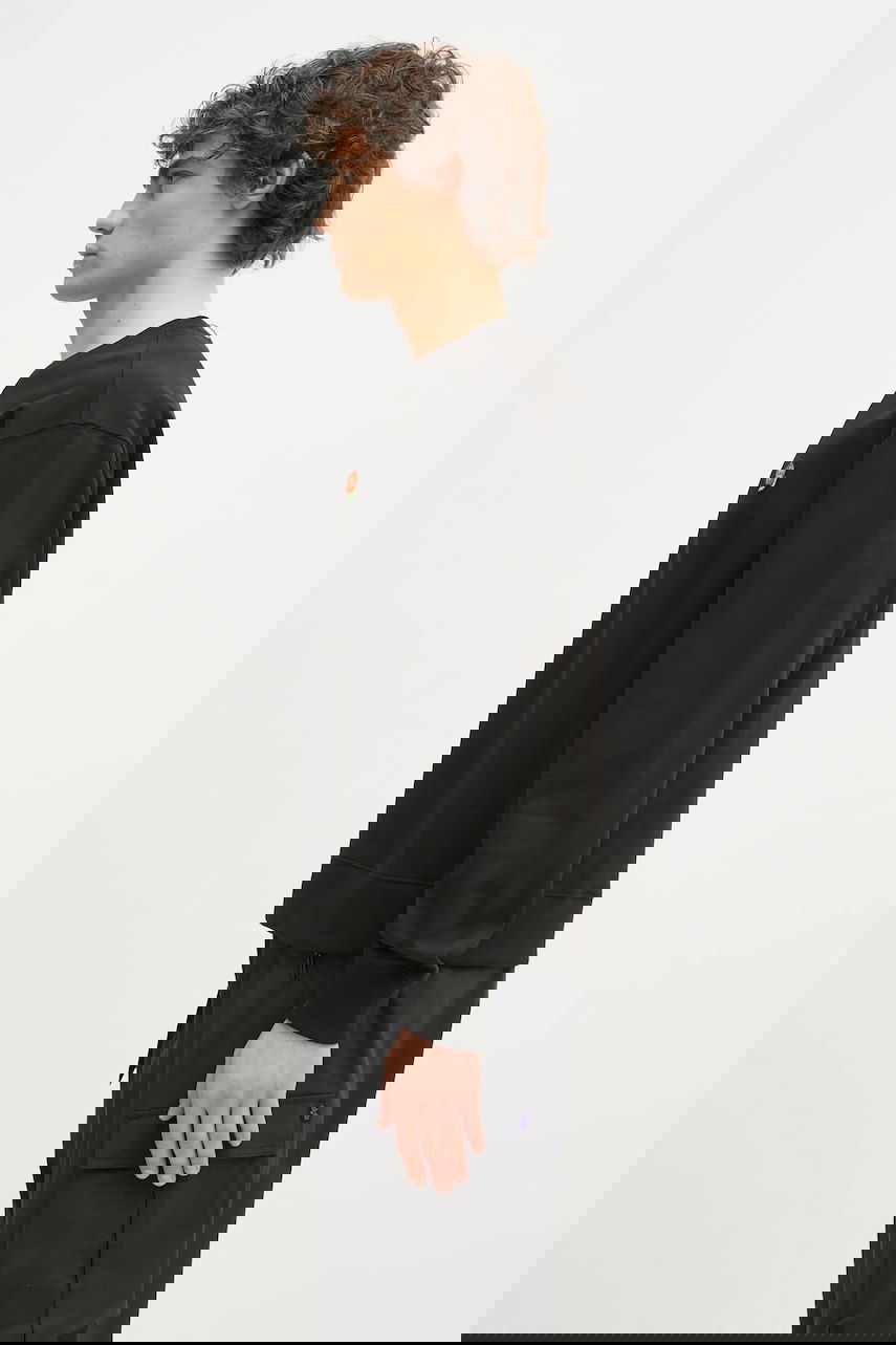 Mikina KENZO Crewneck Sweatshirt with Embroidered Flower Motif Čierna | FF55SW2654MF.99J, 1