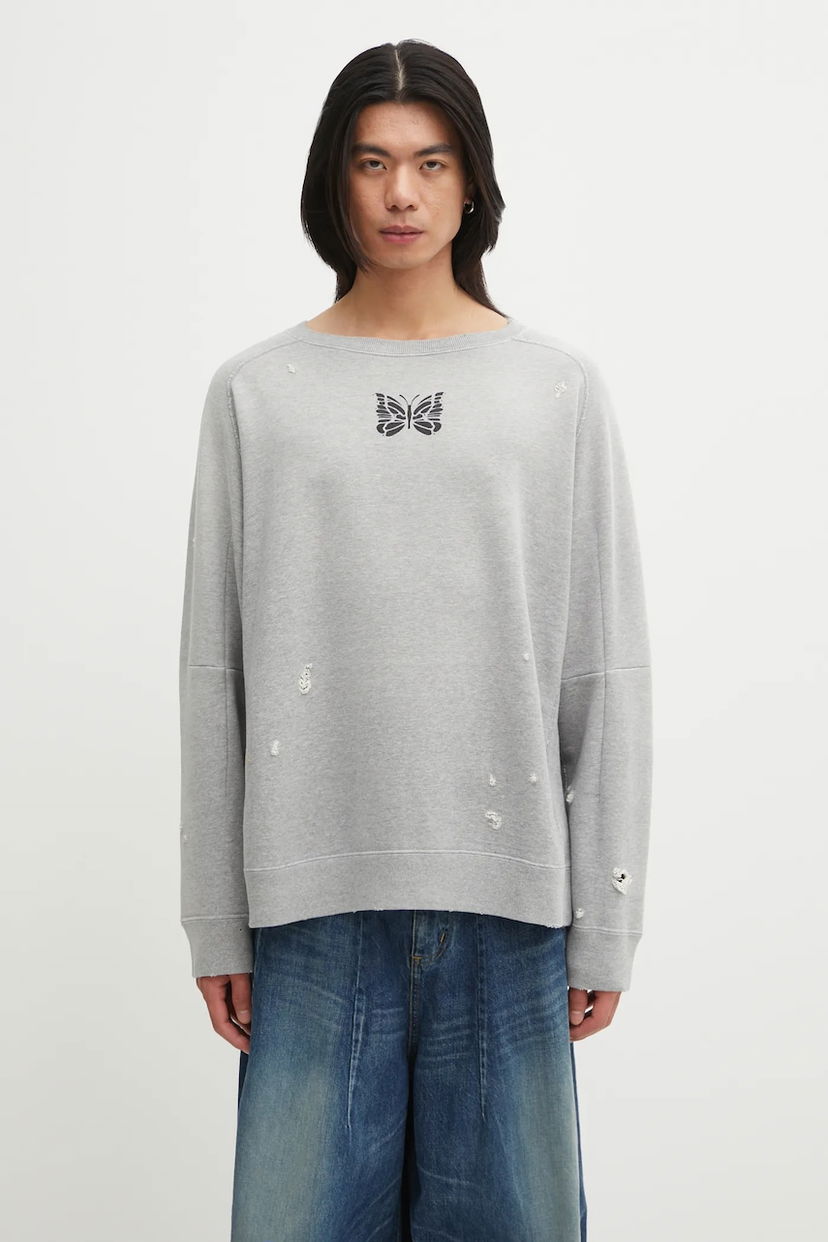 Mikina Needles Needles Deconstructed Sweatshirt Šedá | RW336