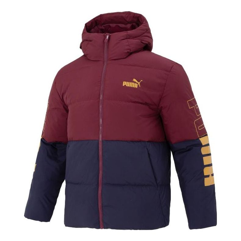 Prešívaná bunda Puma Colorblock Puffer Jacket Červená | 678720-22