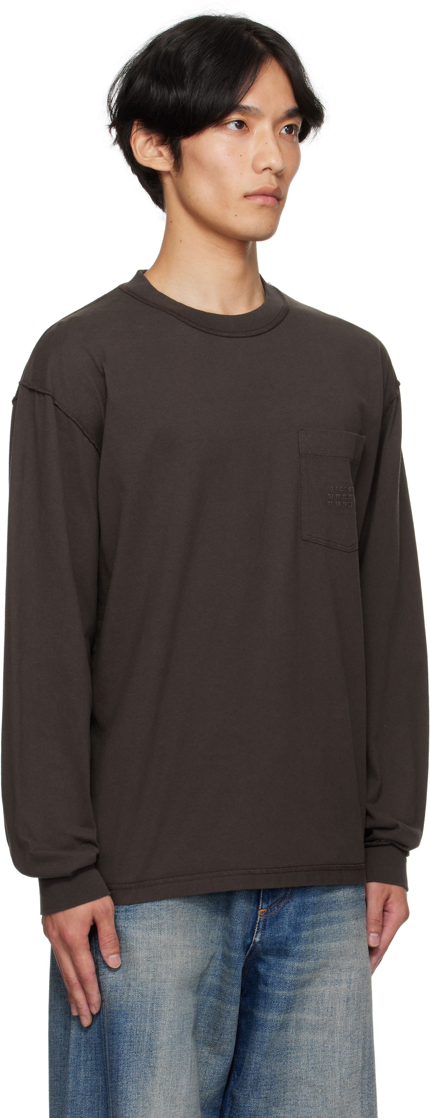 Tričko Maison Margiela MM6 Maison Margiela Long Sleeve T-Shirt Hnedá | SH0NH0016 M20050, 1