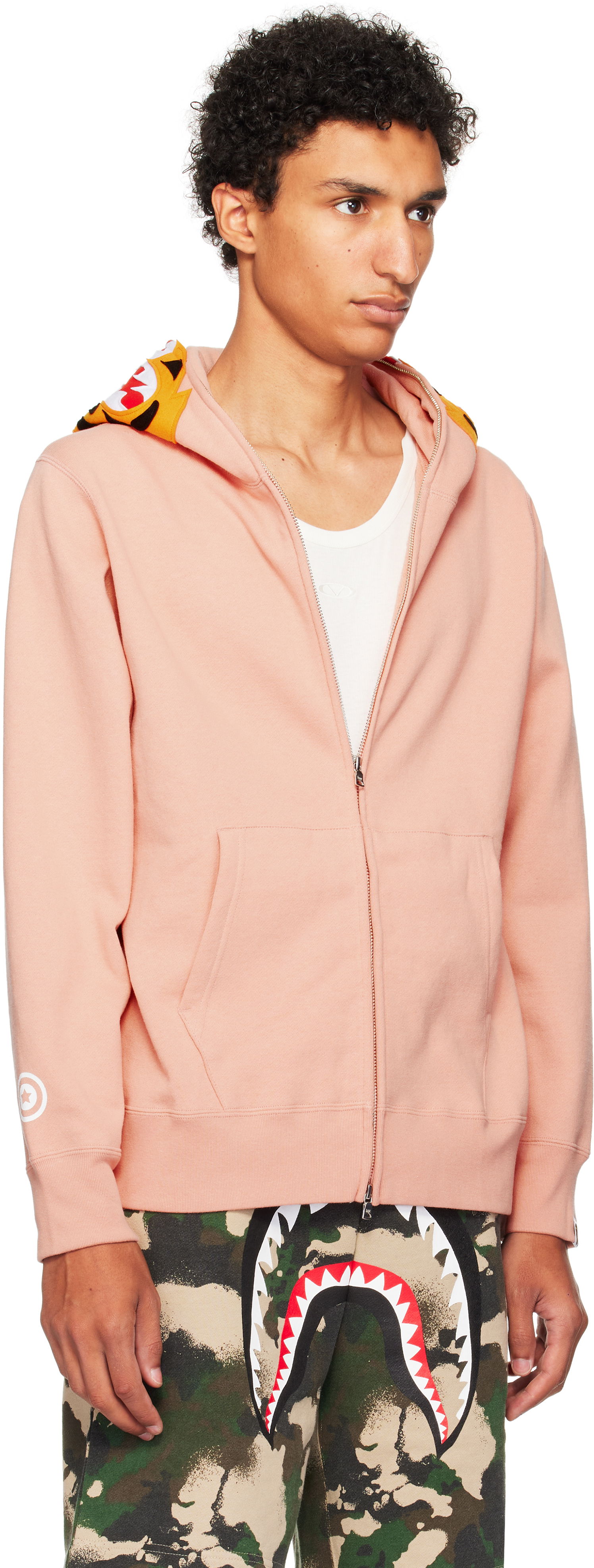 Mikina BAPE Tiger Full Zip Hoodie Ružová | 001ZPL301006M, 1