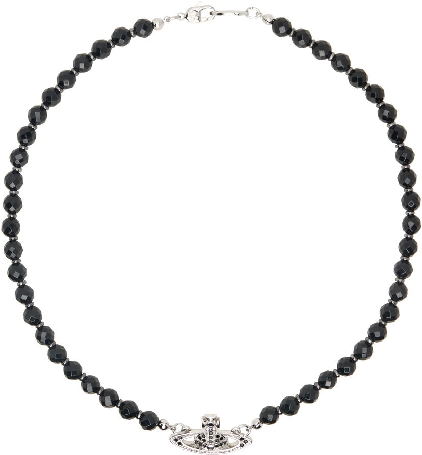 Náhrdelník Vivienne Westwood Silver & Black Choker Čierna | 6303002F-02P178-CN