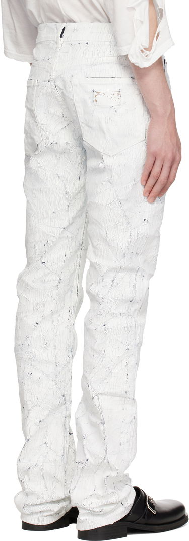 Džínsy Maison Margiela MM6 Maison Margiela 5 Pocket Cracked Jeans Biela | SH2LA0018 M30028, 2