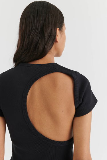 Tričko AXEL ARIGATO Solo Cut Out T-Shirt Čierna | A2085002, 6