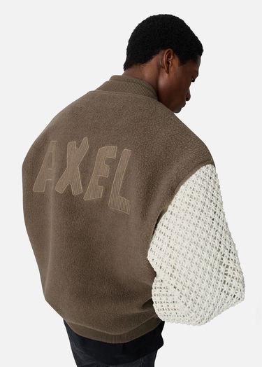 Bunda AXEL ARIGATO Varsity Jacket with Knit Sleeves Hnedá | A3148002, 7