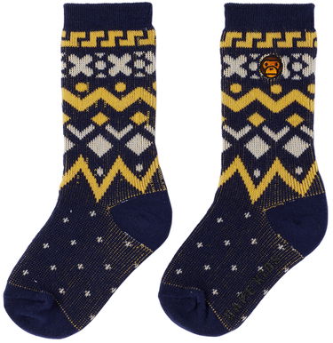 Ponožky BAPE Baby Milo Nordic Socks Modrá | 002SOI803004K, 1