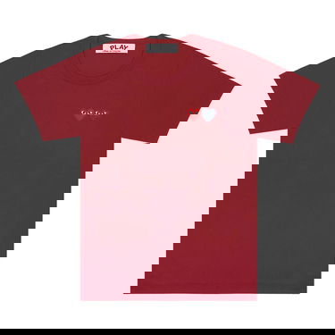 Tričko Comme des Garçons PLAY Double Hearts T-Shirt Vínová | AZ T225 051 4, 1