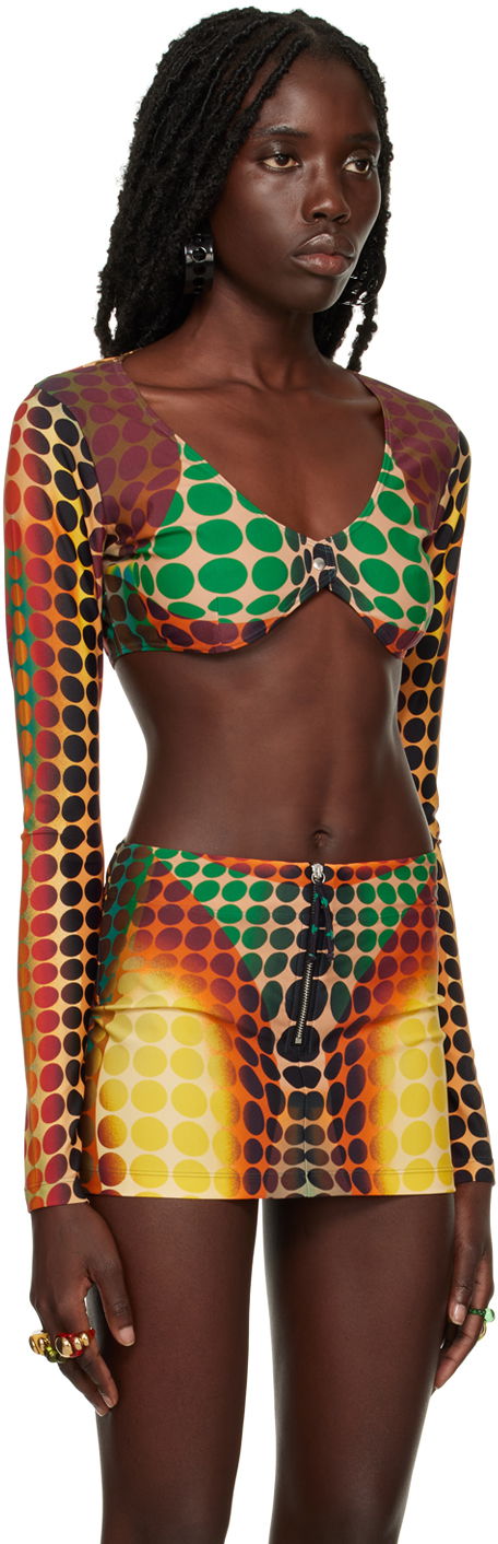 Sukňa Jean Paul Gaultier Jean Paul Gaultier Printed Long Sleeve Crop Top Rôznofarebný | 22/09-F-TO044-J512, 1