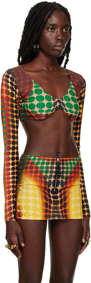 Sukňa Jean Paul Gaultier Jean Paul Gaultier Printed Long Sleeve Crop Top Rôznofarebný | 22/09-F-TO044-J512, 1