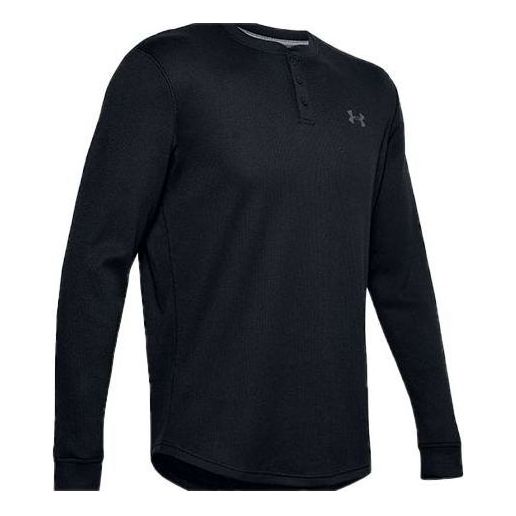 Košeľa Under Armour Waffle Henley Thermal Shirt Čierna | 1302356-001, 0