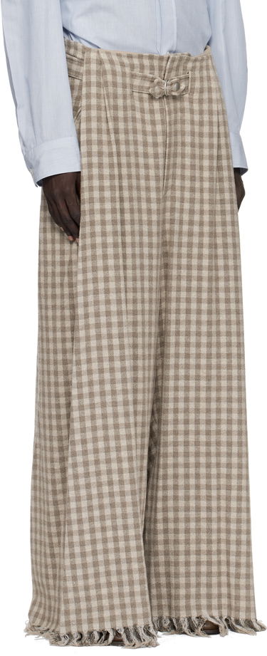 Nohavice HED MAYNER Hed Mayner Check Trousers Béžová | HMMB30041A-HB201, 1