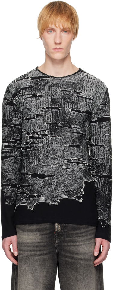 Sveter Diesel Diesel K-Cadmo Distressed Graphic Longsleeve Čierna | A18119-0AFBV-900, 0