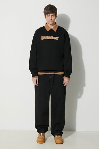 Sveter Butter Goods Crewneck Sweatshirt With Applique Čierna | BGQ423D20904, 1
