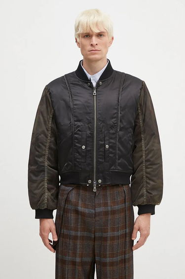 Bomber bunda Andersson Bell Mesh Sleeve Bomber Jacket Čierna | awa626u, 0