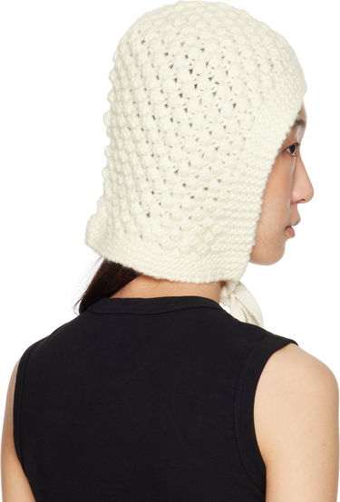 Kulicha SHUSHU/TONG SHUSHU/TONG Tied Knit Hood Biela | MWDCAC06 ACR001, 4