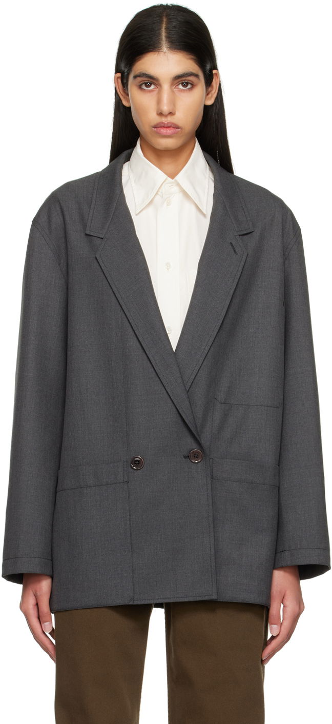 Bunda LEMAIRE Lemaire Workwear Double-Breasted Blazer Šedá | JA1002 LF1048, 0