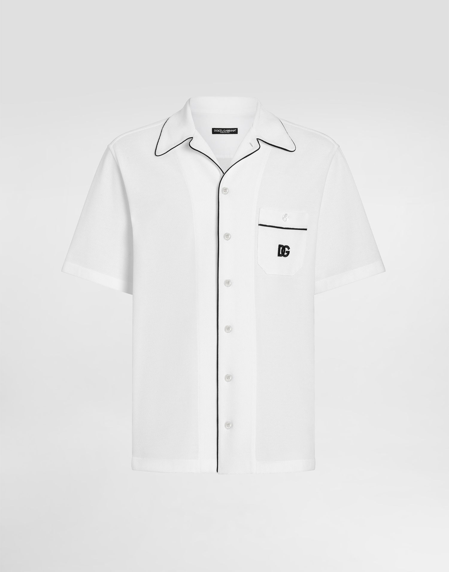 Košeľa Dolce & Gabbana Dolce & Gabbana Piqué Shirt Biela | G5KS3ZHU7UTW0800, 0