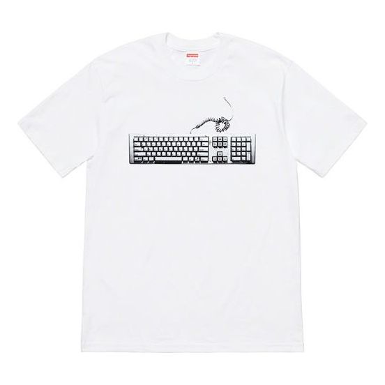 Tričko Supreme Keyboard Graphic Short Sleeve T-Shirt Biela | SUP-SS19-731, 0