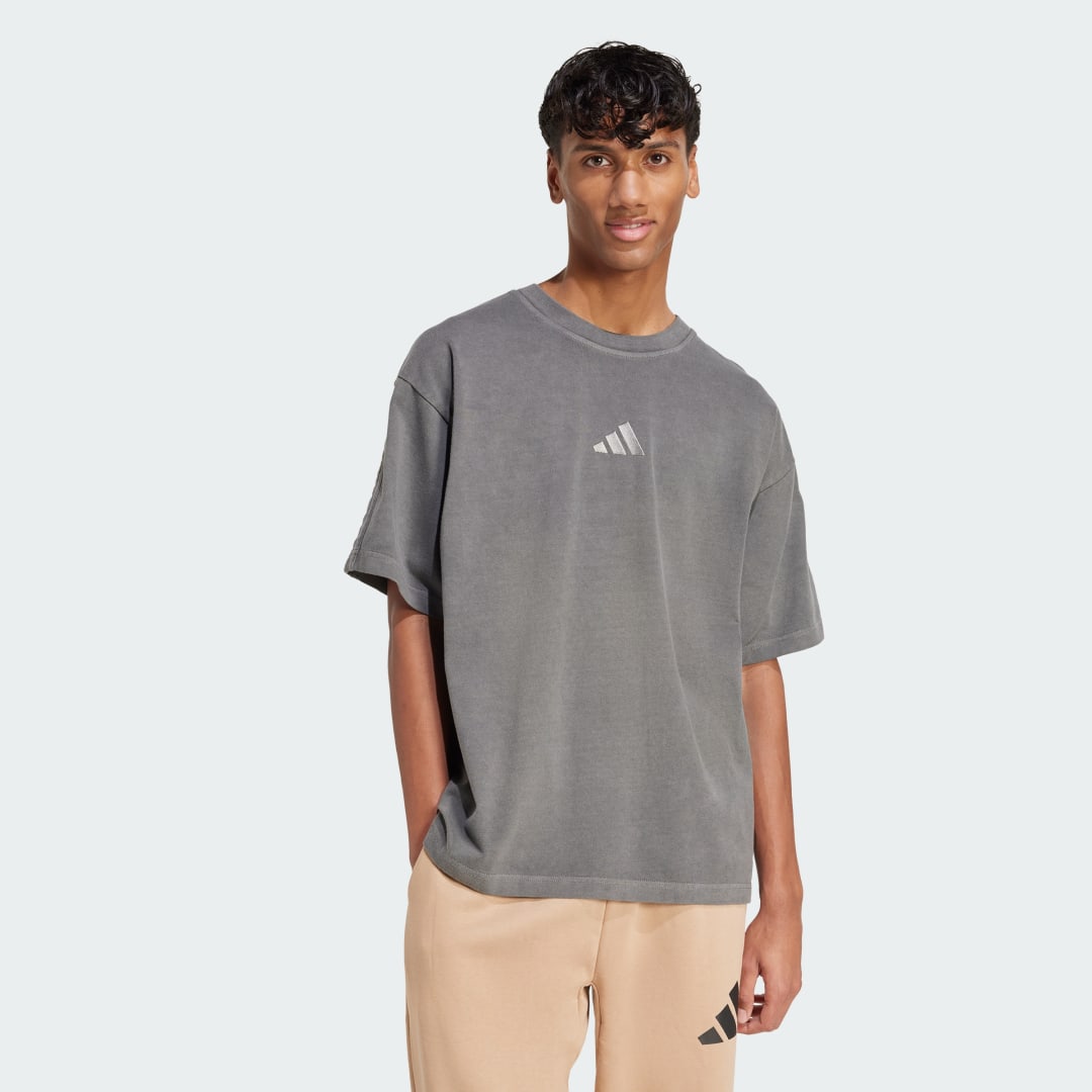 Tričko adidas Performance ALL SZN Washed Tee Šedá | JN0611, 0